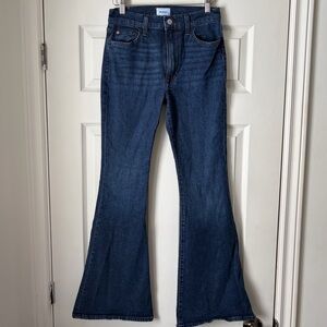 Hudson High Rise Flare Jeans Dark Wash Stretch Bell Bottom Denim 26